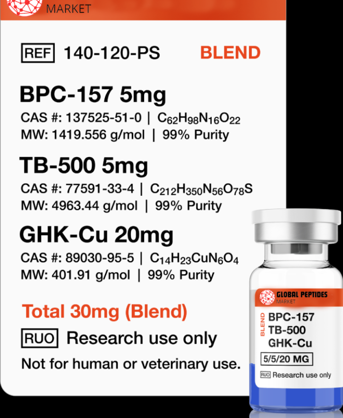 BPC-157, TB-500, GHK-Cu (Glow Blend) 60mg